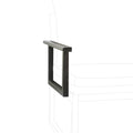 Armlener Tammo aluminium svart matt 2-deler forfra