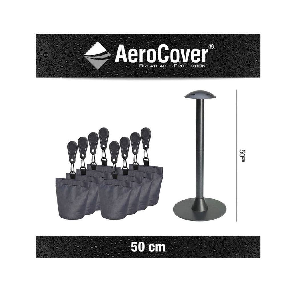 Detalj av sandsekk og klips på Avstandsholder med 8 sandsekker og klips - AeroCover