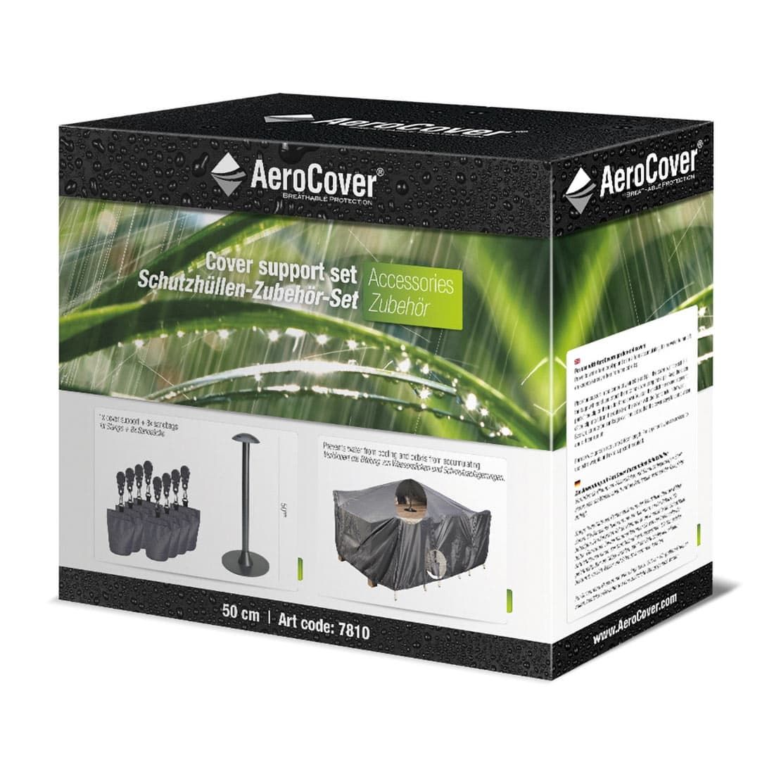 Nærbilde av stoff og klips på Avstandsholder med 8 sandsekker og klips - AeroCover