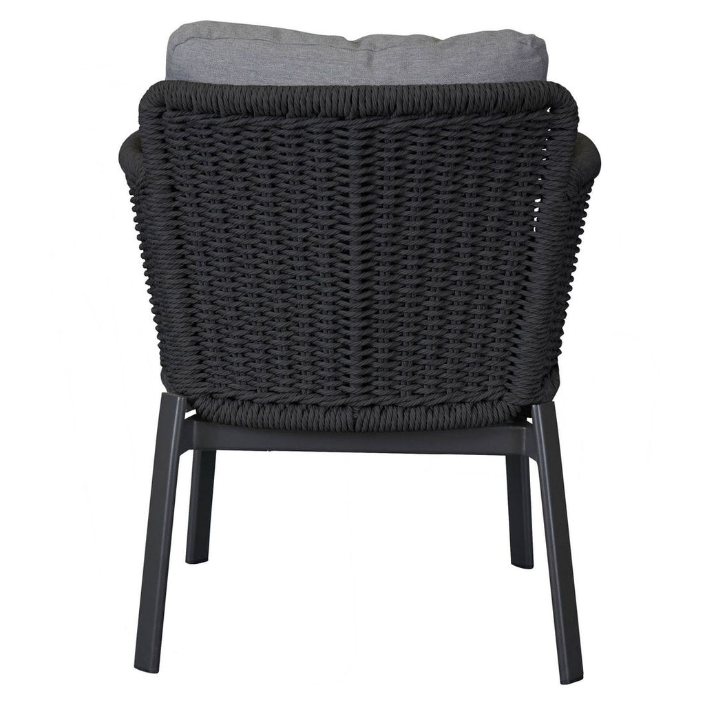 Hagestol med armlener Catalina aluminium/tau med puter - LC Garden