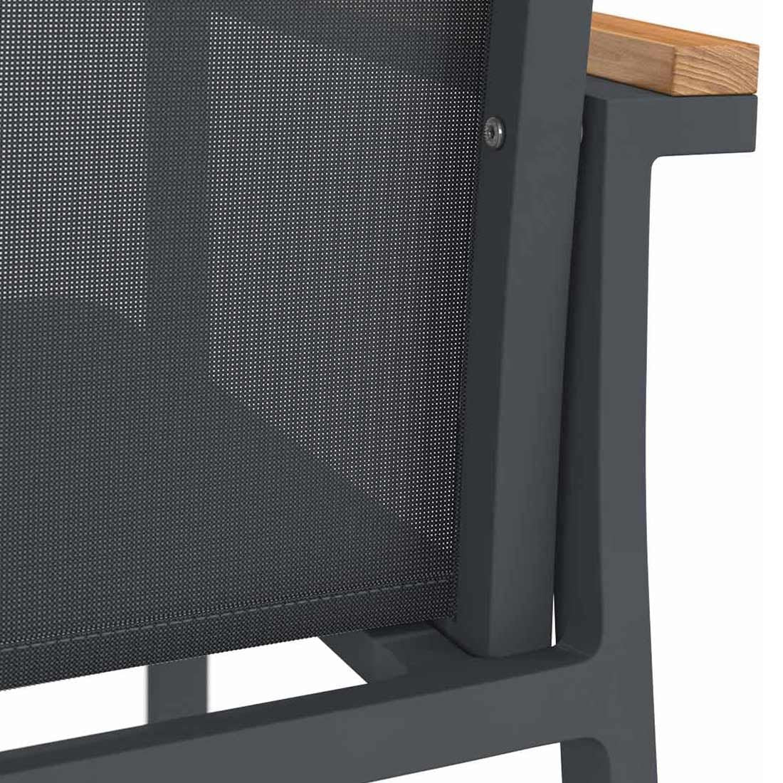 Hagemøbelsett Kobe 4 plasser teak/aluminium 150/210x90cm - OUTLIV.