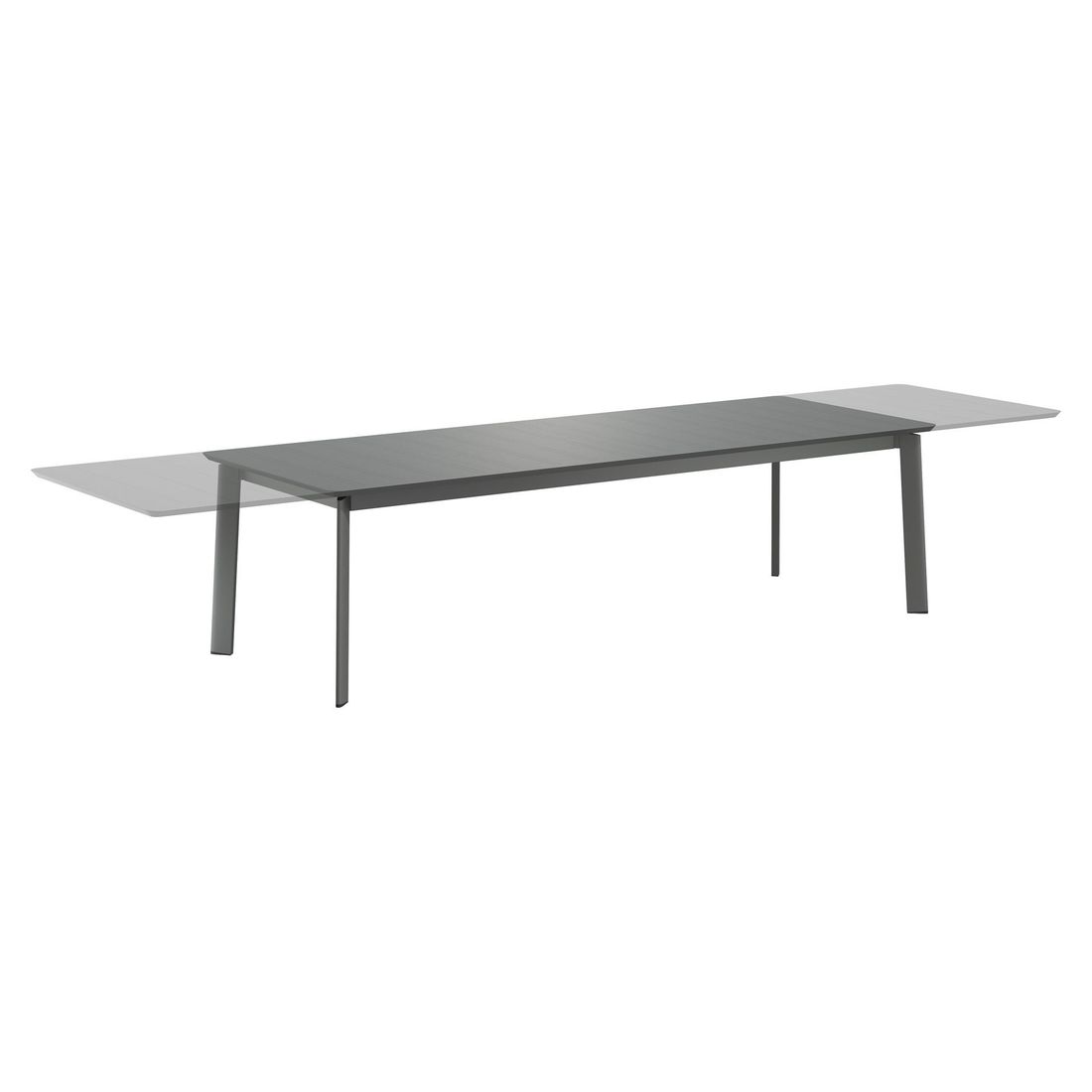 Uttrekkbart hagebord Milano 266/331/396x110cm aluminium - OUTLIV.