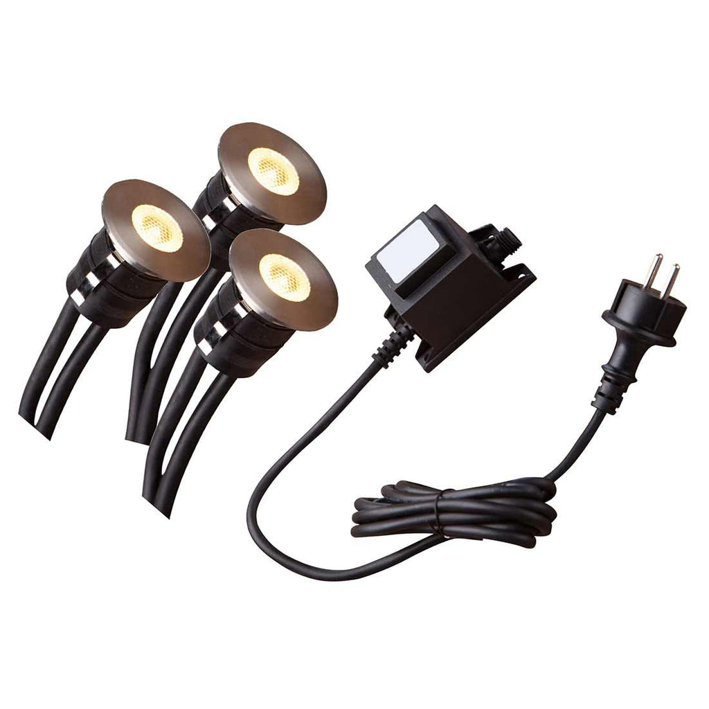 Bakkebelysning Smart Light startsett 3 decklights - OUTLIV forfra