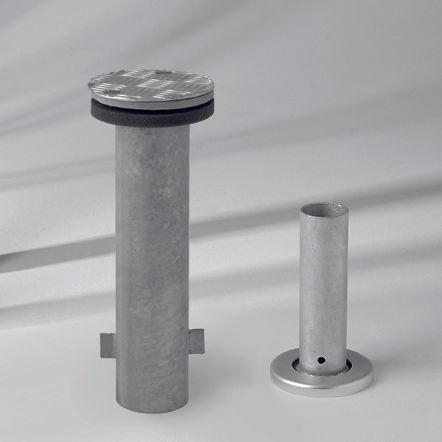 Bakkeforankring M4 galvanisert stål med lokk for Sombrano detalj
