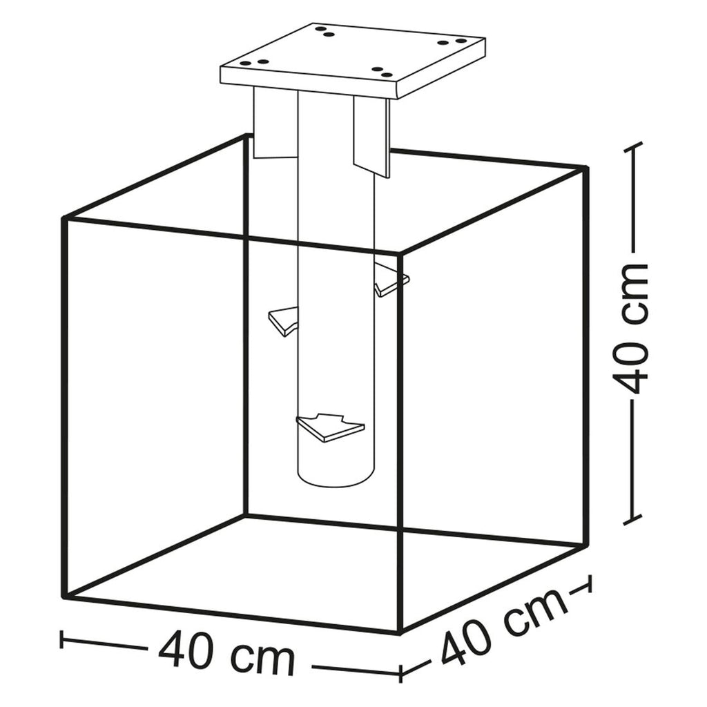 Montert bakkeforankring for parasoll 16x16 cm sølv Schneider på terrasse