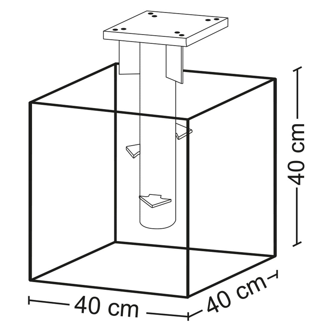 Montert bakkeforankring for parasoll 16x16 cm sølv Schneider på terrasse