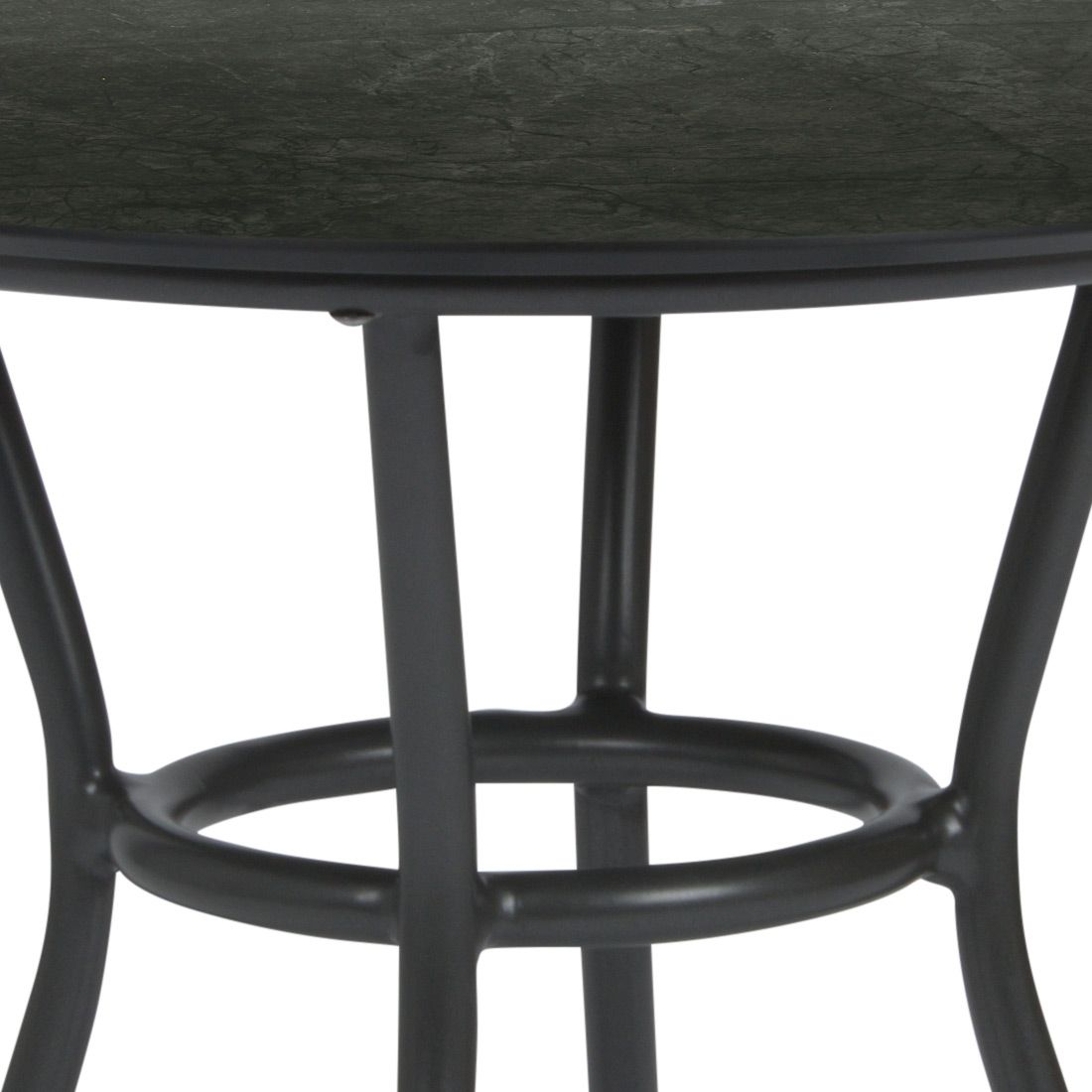 Balkongbord Space Ø68 cm aluminium Silverstar Stern detalj av bordplate
