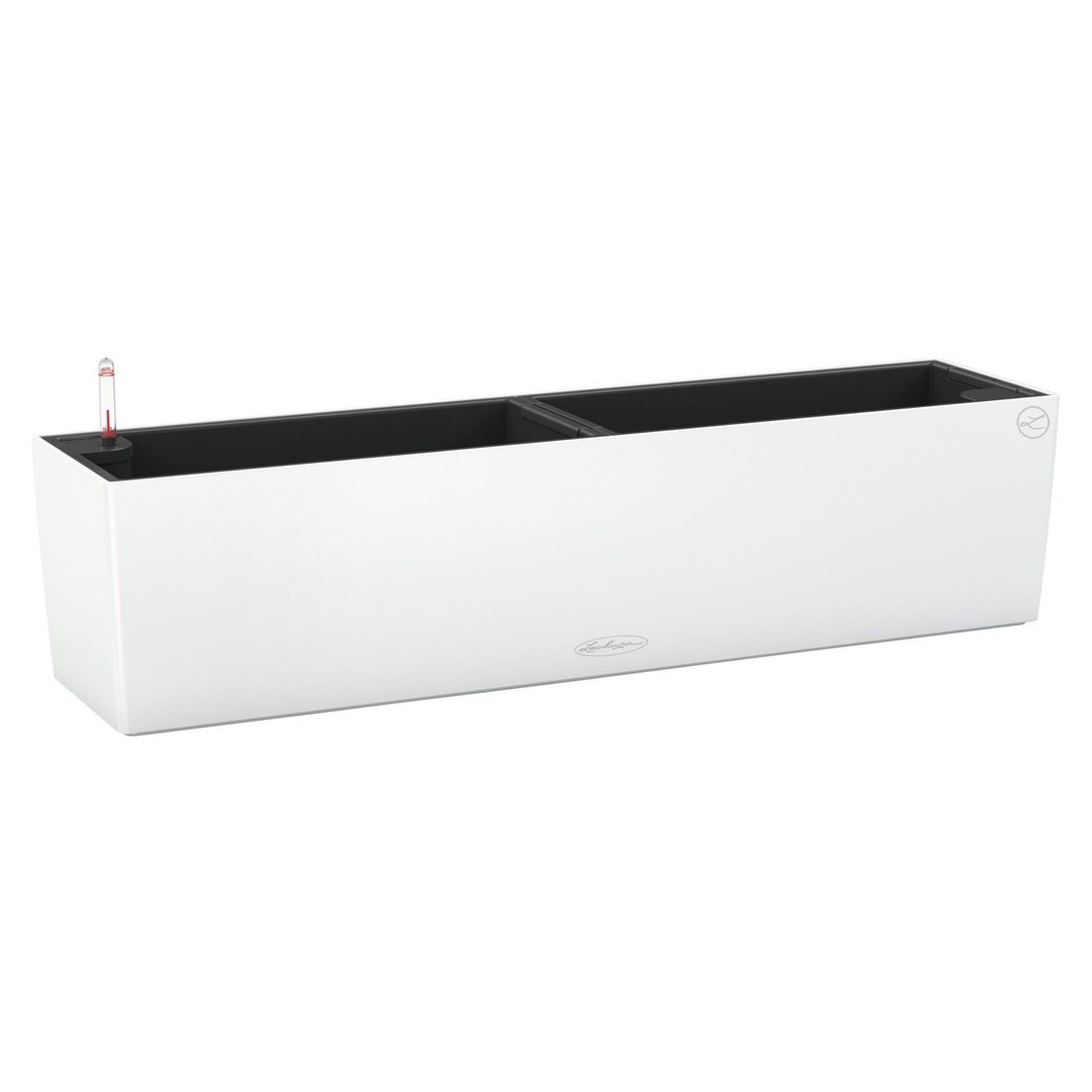Balkongkasse Balconera Color 80 plast 80x19 cm hvit bakside