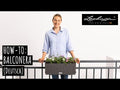 Balkongkasse Balconera Color 80x19 cm petrolblå plast forside