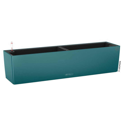 Balkongkasse Balconera Color 80x19 cm petrolblå plast bakside