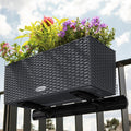 Balkongkasseholder Balconera plast svart - Lechuza bakside