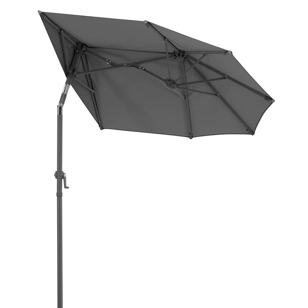 Balkongparasoll Salerno 150x150 cm antrasitt med trekk forfra