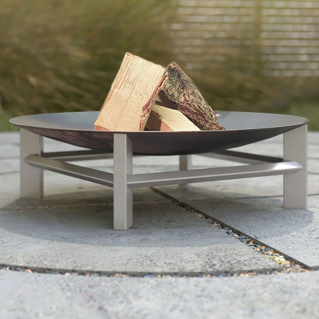 Detalj av Bålpanne Alpha XXL rustfritt stål