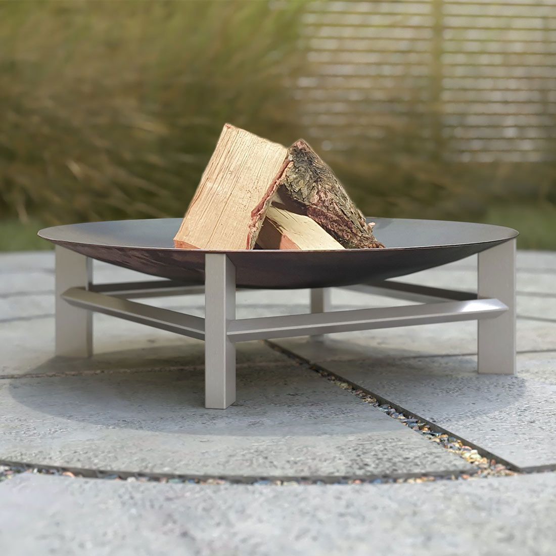 Detaljbilde av Bålpanne Alpha XXL rustfritt stål/råstål