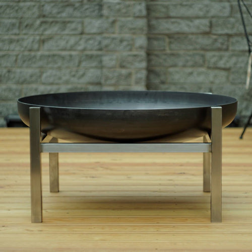 Bålpanne Cube Design jern Ø79 cm bakside