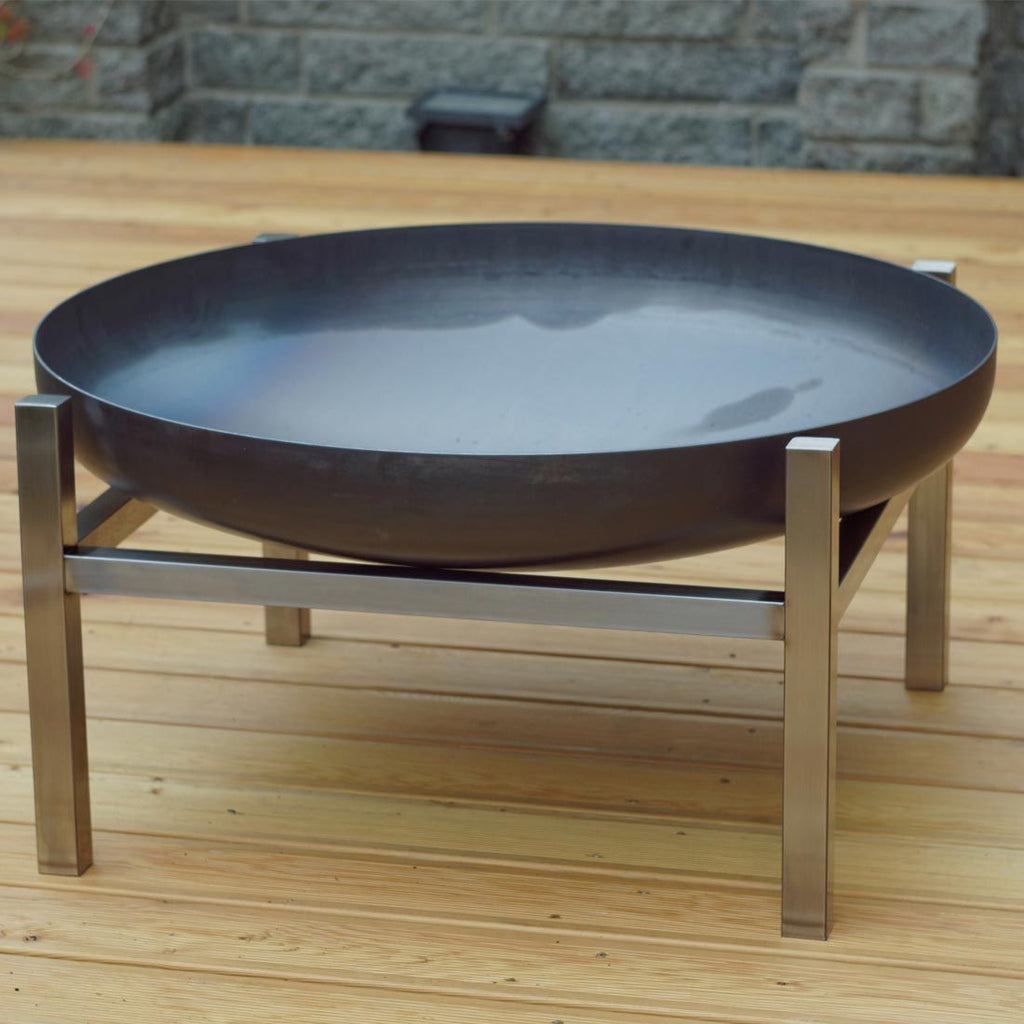 Bålpanne Cube Design jern Ø79 cm detalj nærbilde