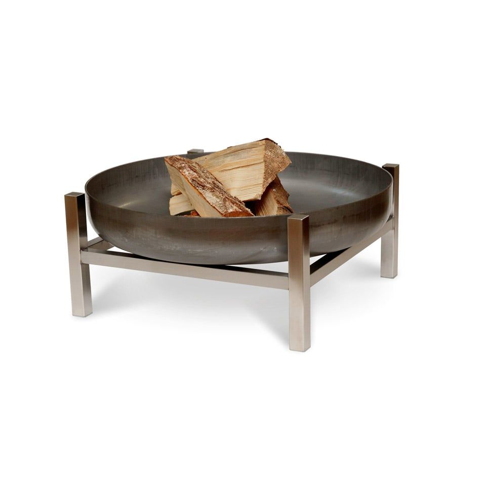 Bålpanne Cube S rustfritt stål Ø63 cm forfra