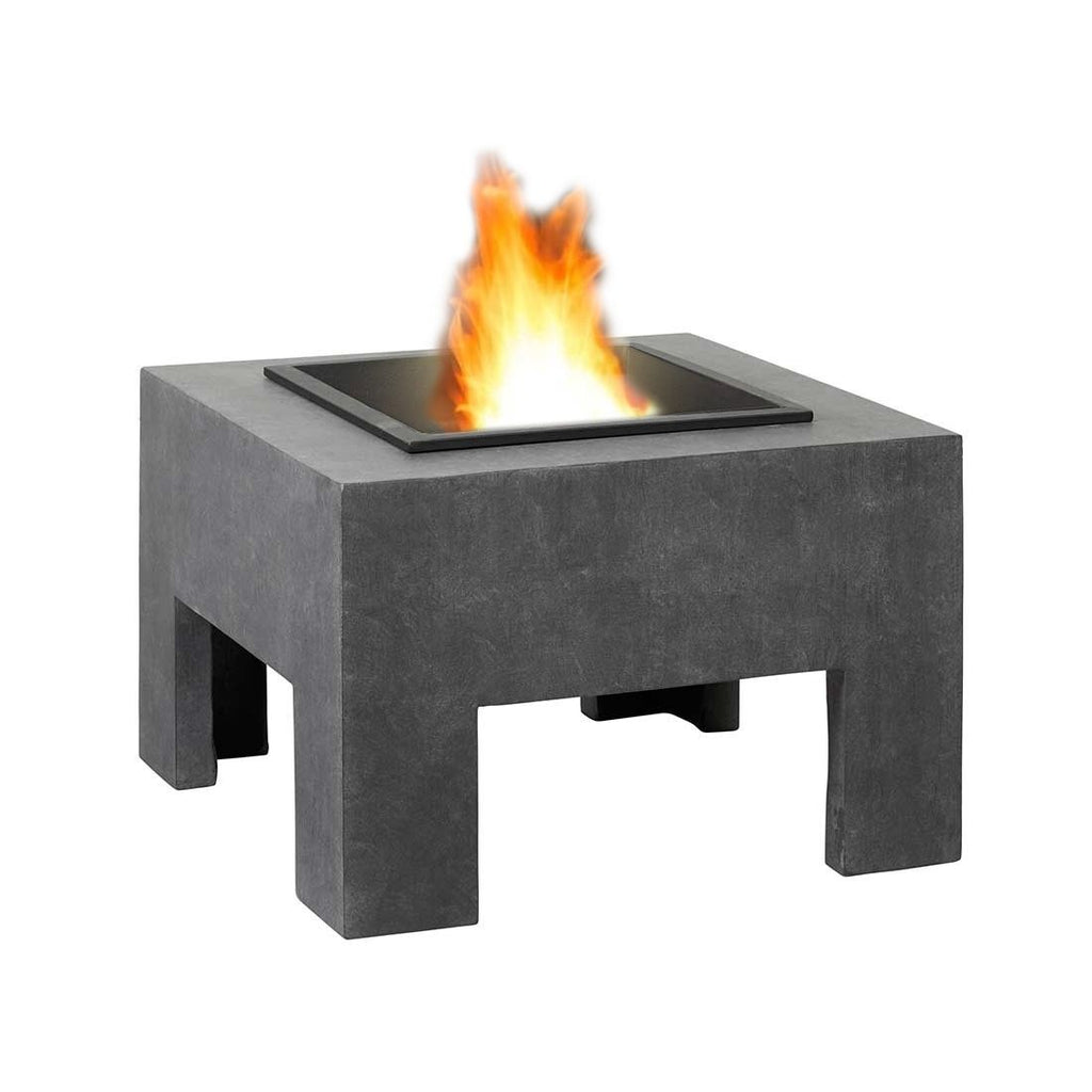 Bålpanne kvadratisk 58x58 cm Clayfibre - OUTLIV forfra