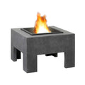 Bålpanne kvadratisk 58x58 cm Clayfibre - OUTLIV forfra