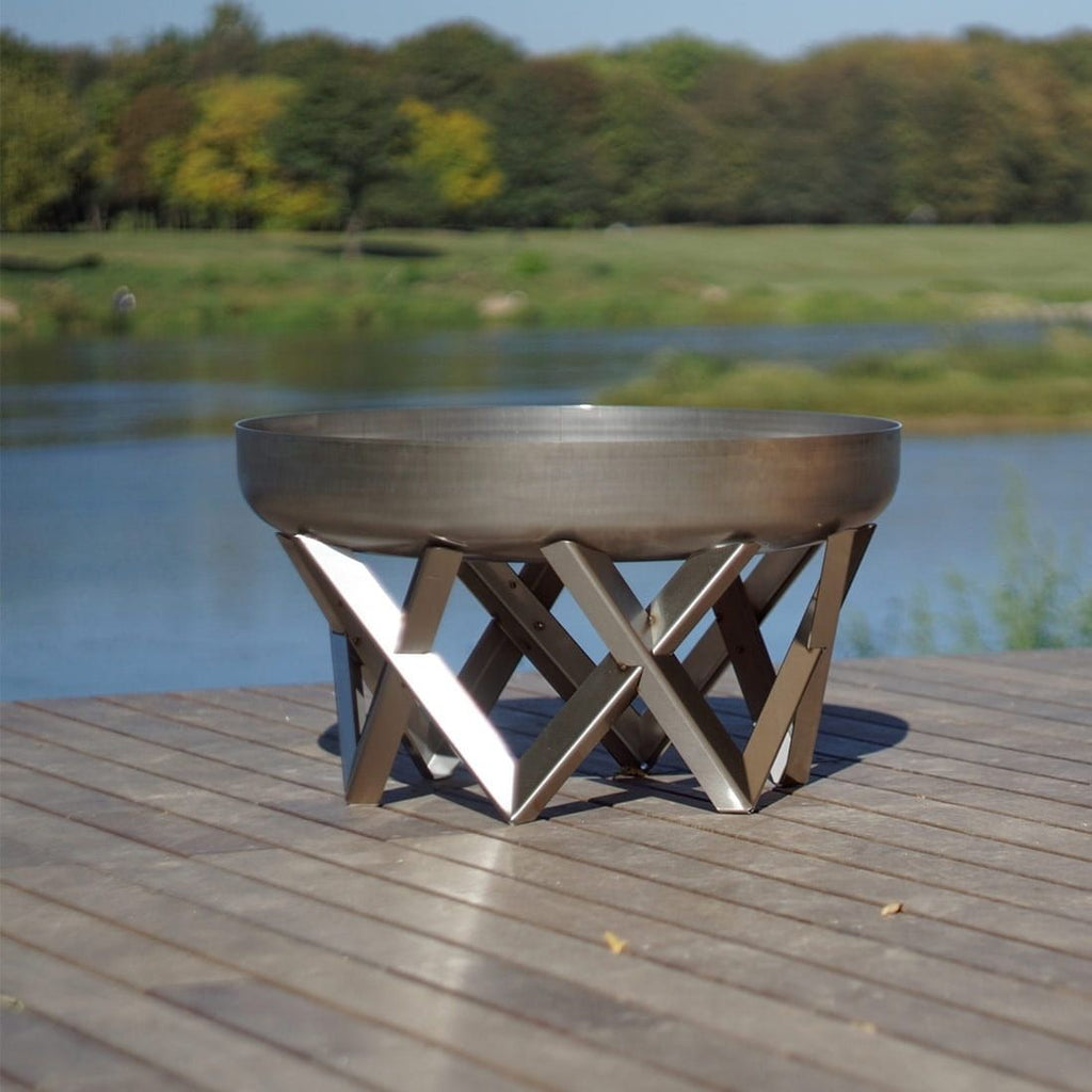 Bålpanne Venta Ø79 cm rustfritt stål bakside