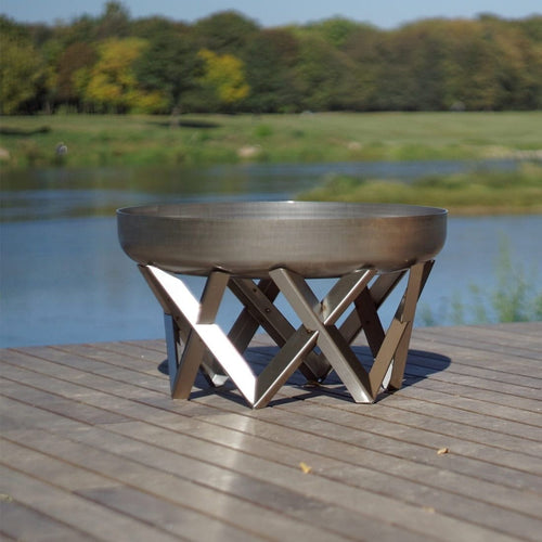 Bålpanne Venta Ø79 cm rustfritt stål bakside
