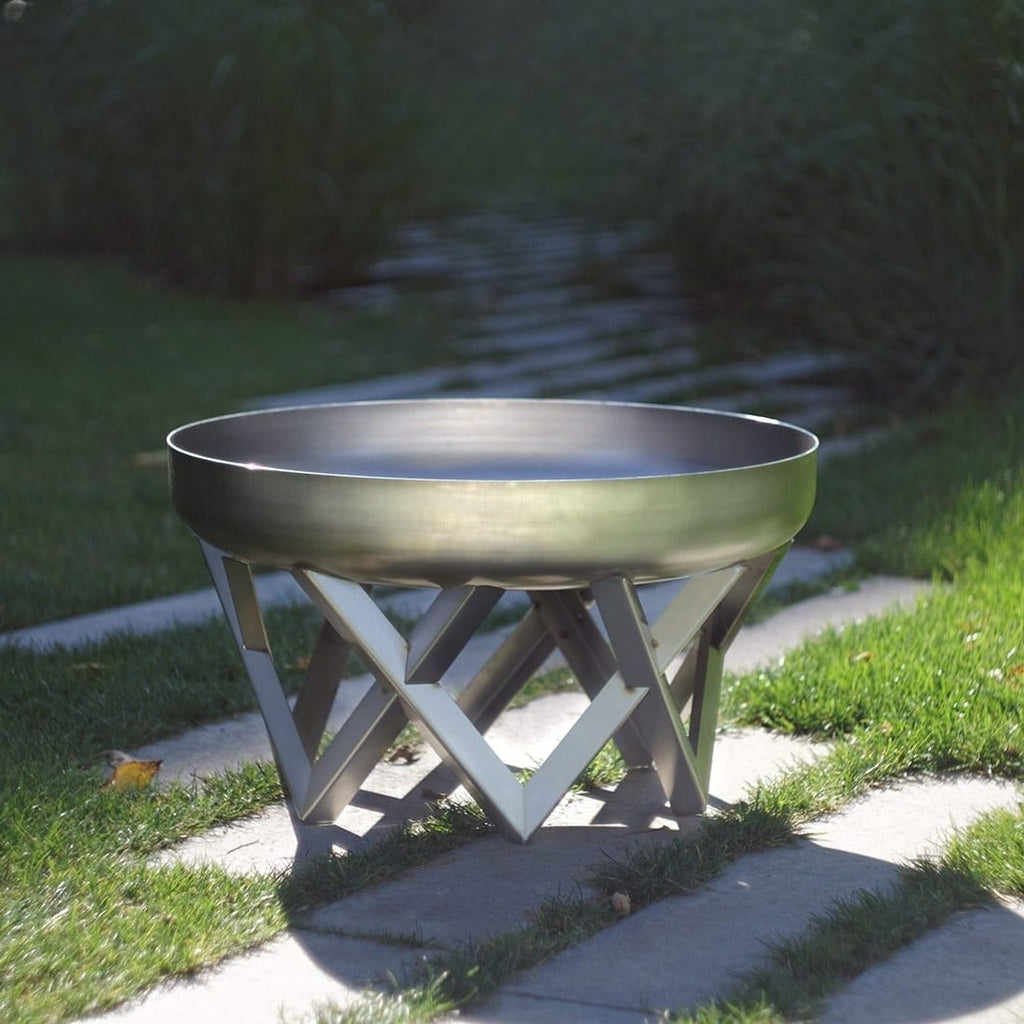 Bålpanne Venta Ø79 cm rustfritt stål i bruk