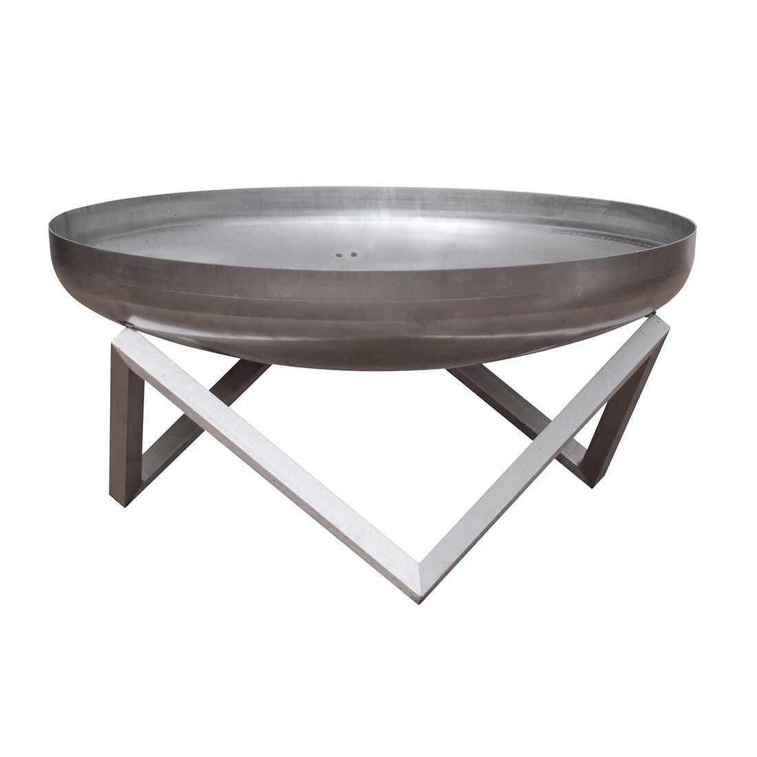 Bålpanne Z Design Ø79 cm rustfritt stål bakside