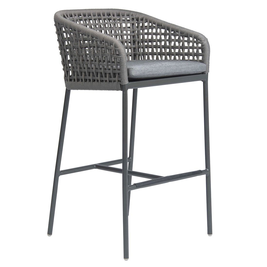 Barkrakk ute Greta aluminium/tau med pute - Stern forfra