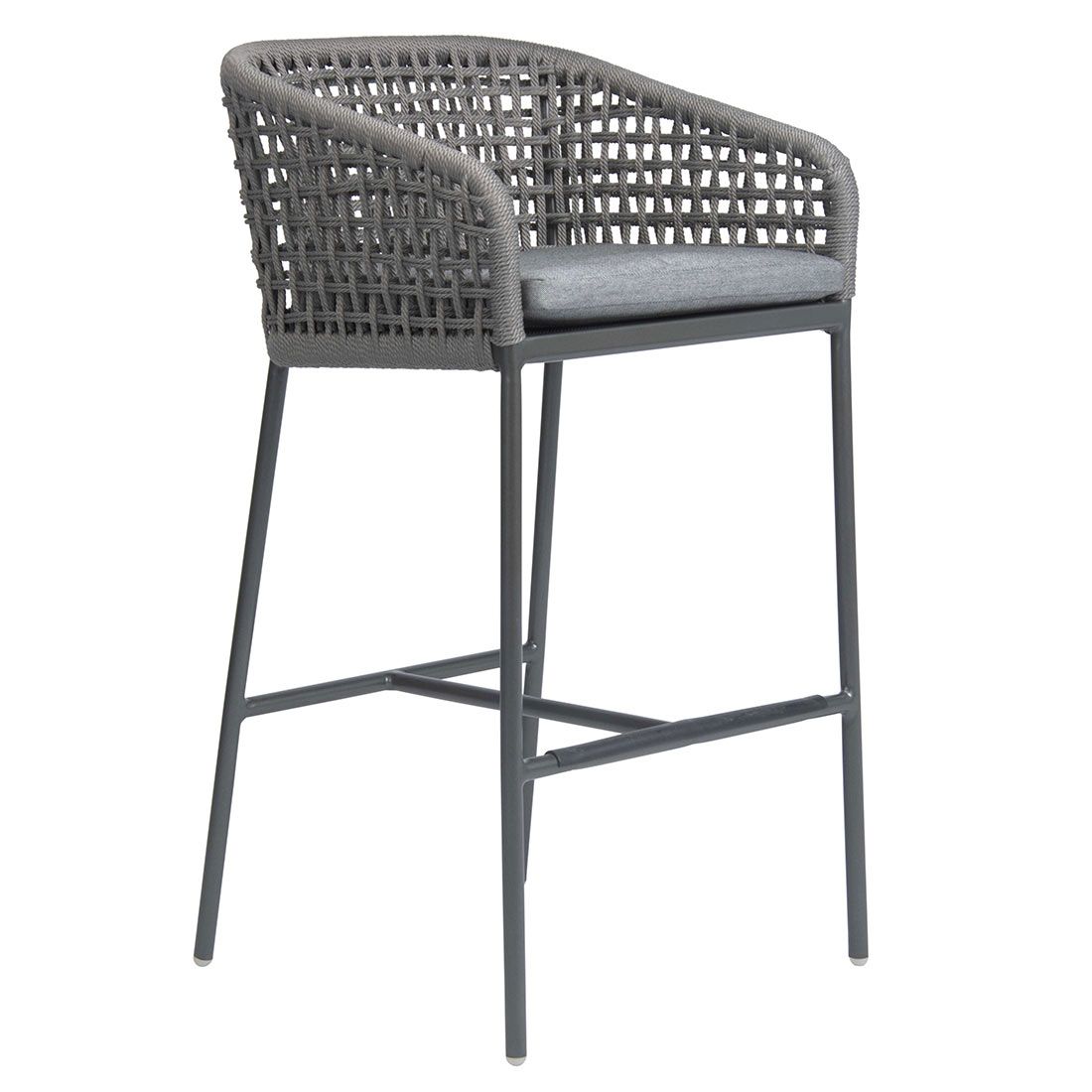 Barkrakk ute Greta aluminium/tau med pute - Stern forfra
