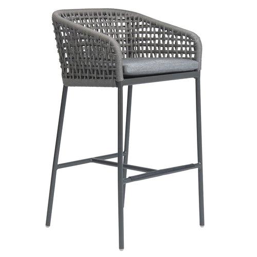 Barkrakk ute Greta aluminium/tau med pute - Stern forfra