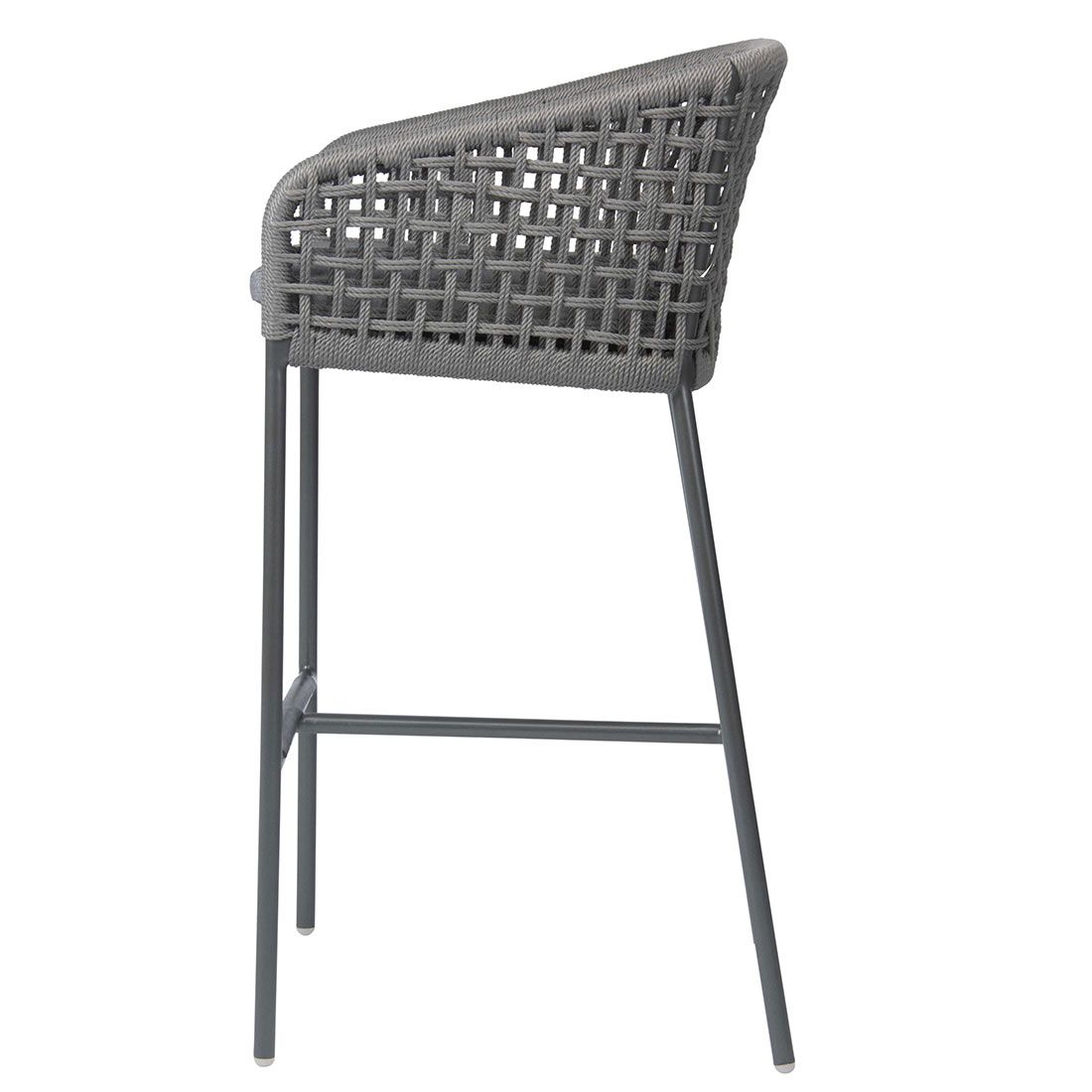Montert Barkrakk ute Greta aluminium/tau med pute - Stern på terrasse