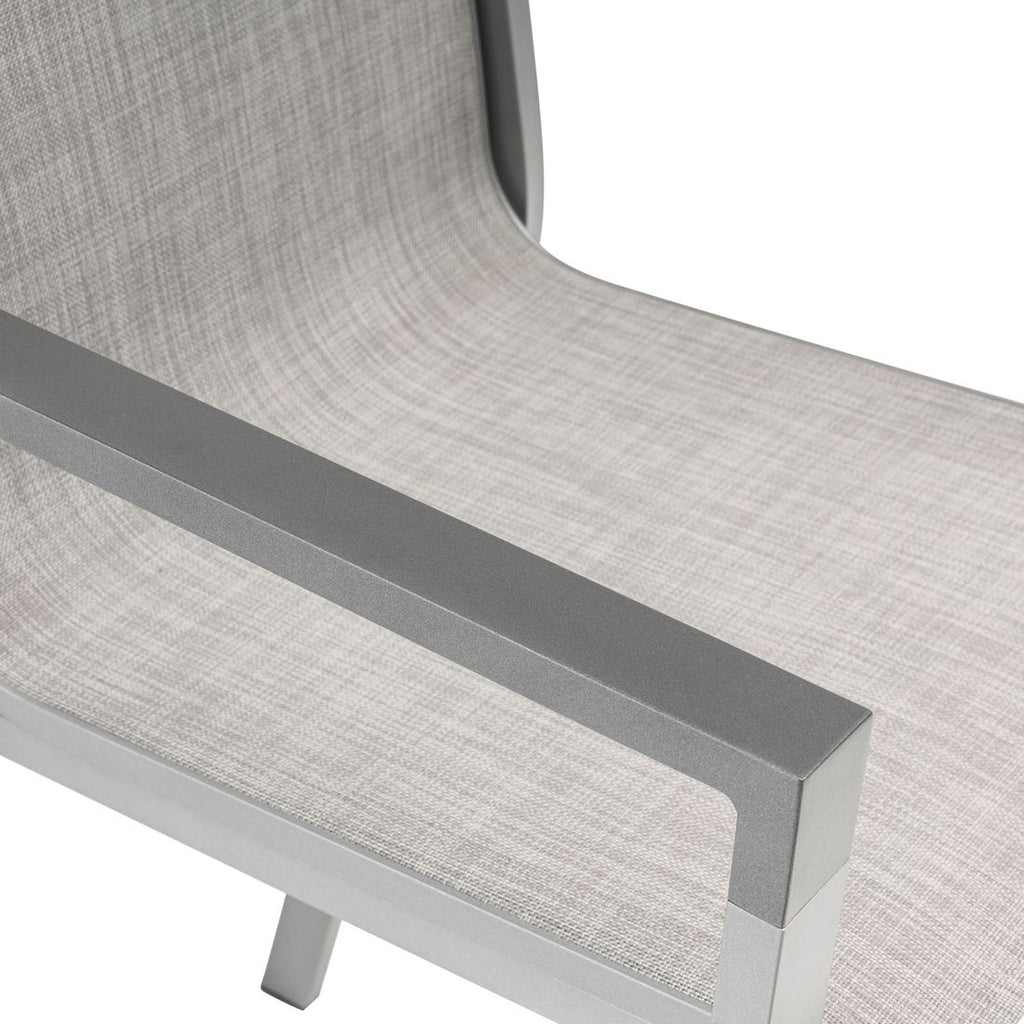 Oversikt over Barkrakk ute Rasmus aluminium/textilen, stabelbar - Kettler i lyst hageområde