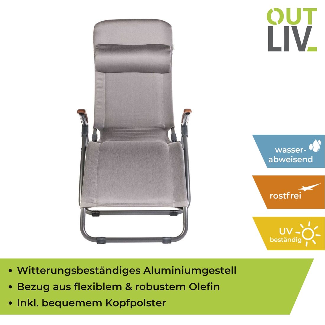 Bassengstol Brada Deluxe aluminium/olefin 68x176 cm lett vekt