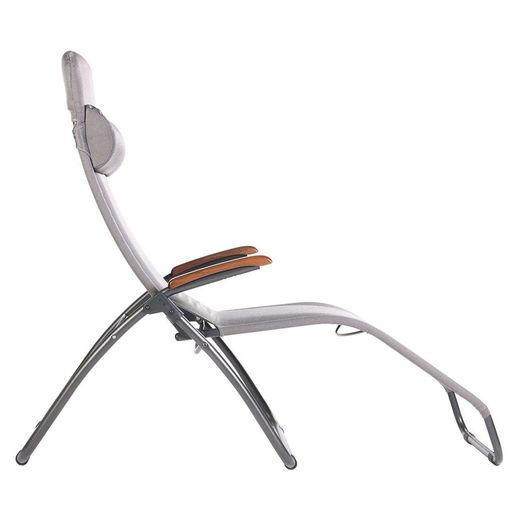 Bassengstol Brada Deluxe aluminium/olefin 68x176 cm detalj av stoff