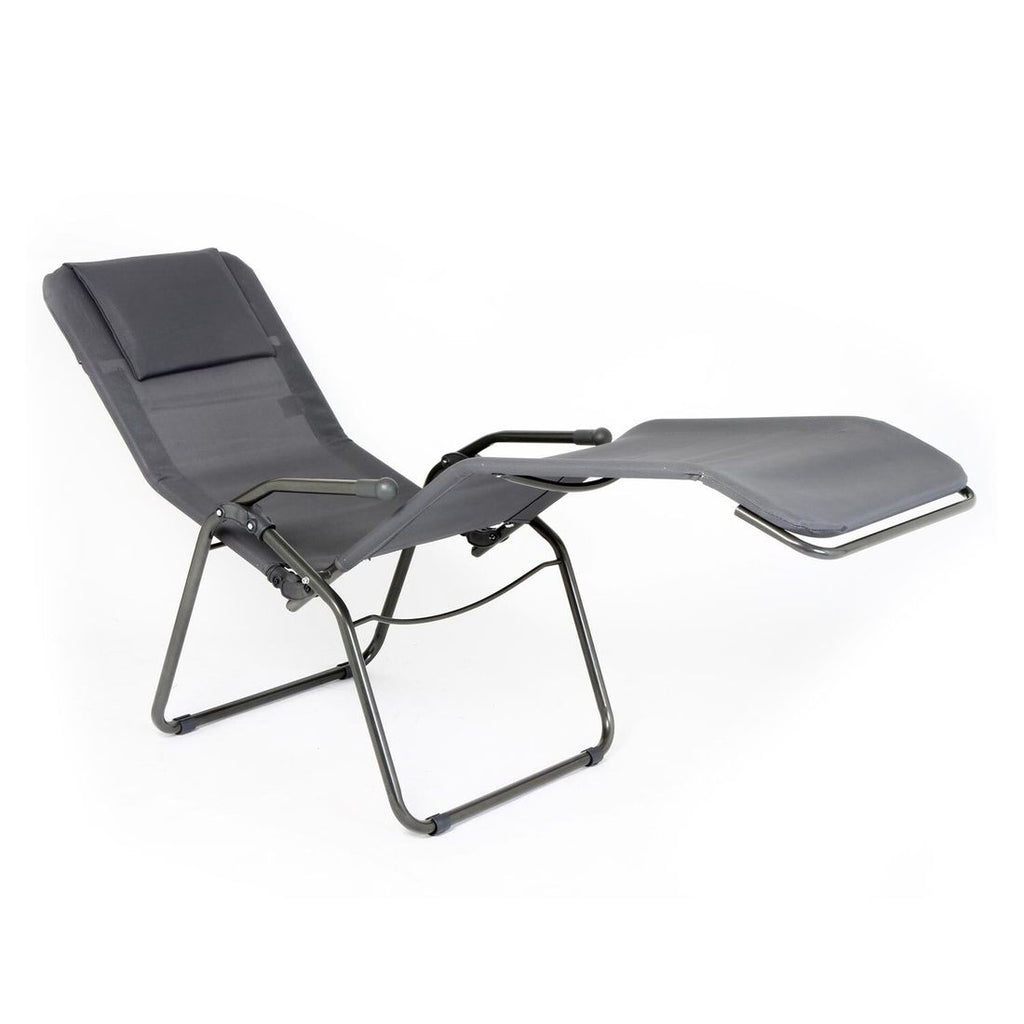 Bassengstol Brada Plus stål/textilen 65x131 cm sammenlagt