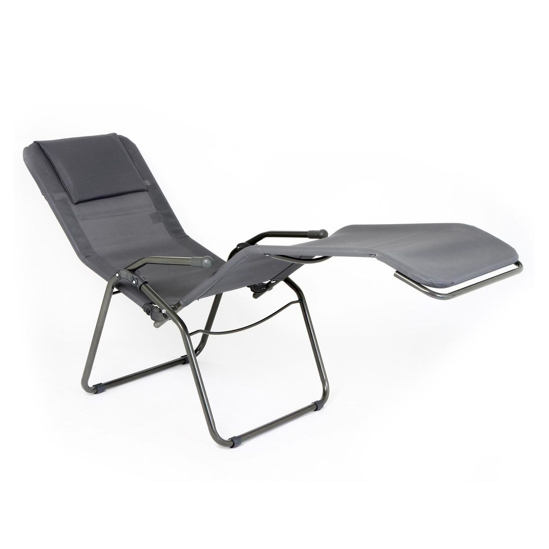 Bassengstol Brada Plus stål/textilen 65x131 cm sammenlagt