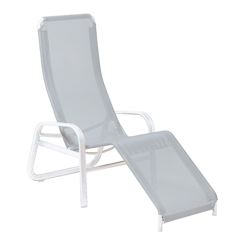 Bassengstol Florida Neo aluminium/textilen forfra hvit og lysegrå
