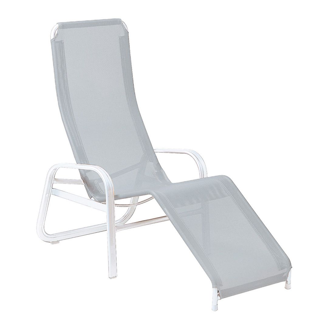 Bassengstol Florida Neo aluminium/textilen forfra hvit og lysegrå