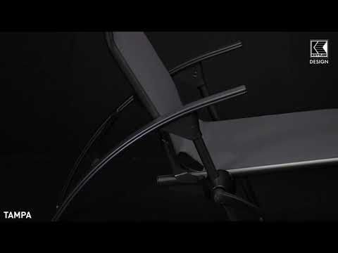 Bassengstol-sett Tampa 2 stk. aluminium og textilen front