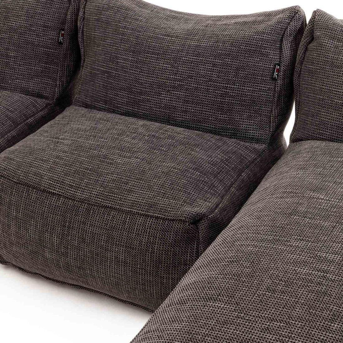 Hjørnesofa ute Dotty 295x200 cm polypropylen antrasitt - ROOLF Living