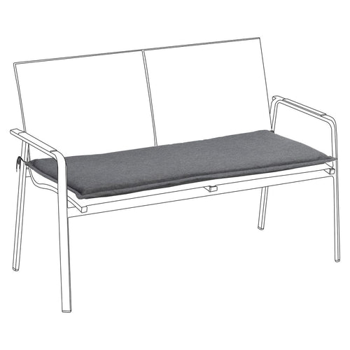 Benkepute Diamond 120x50 cm antrasitt polyester forfra