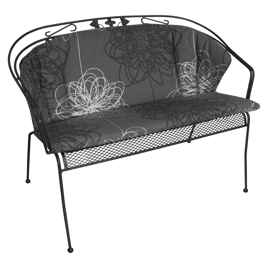 benkepute elegance bomull 84x101 cm antrasitt montert på benk