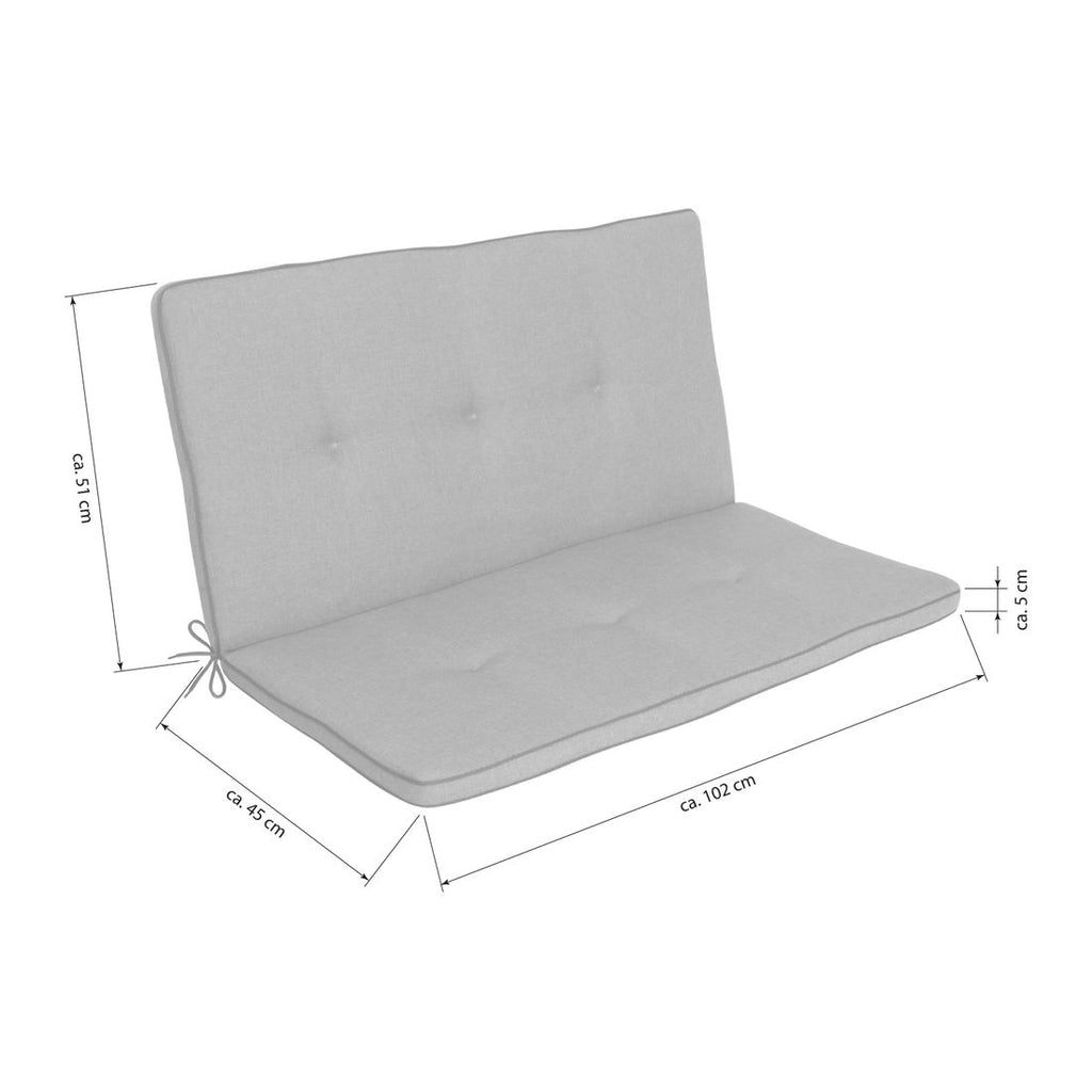 Benkepute Excelsior syntetisk stoff 102x96 cm rød bakside