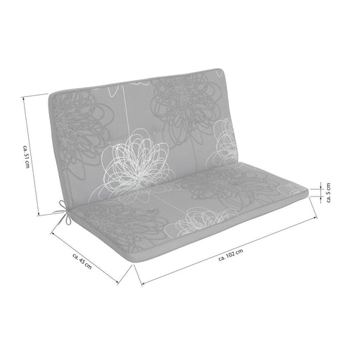 Benkepute Excelsior bomull 102x96 cm antrasitt bakside