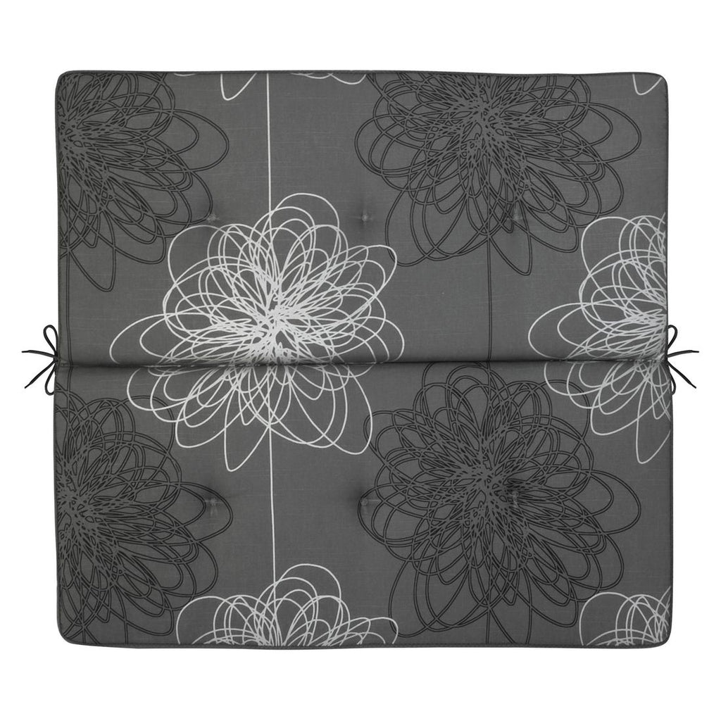 Benkepute Excelsior bomull 102x96 cm antrasitt detalj av stoff