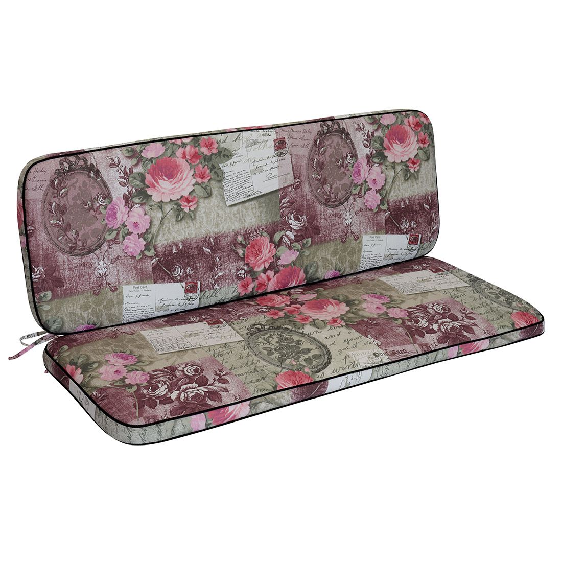 Benkepute Romeo 109x97 cm bomull/polyester rosa forfra