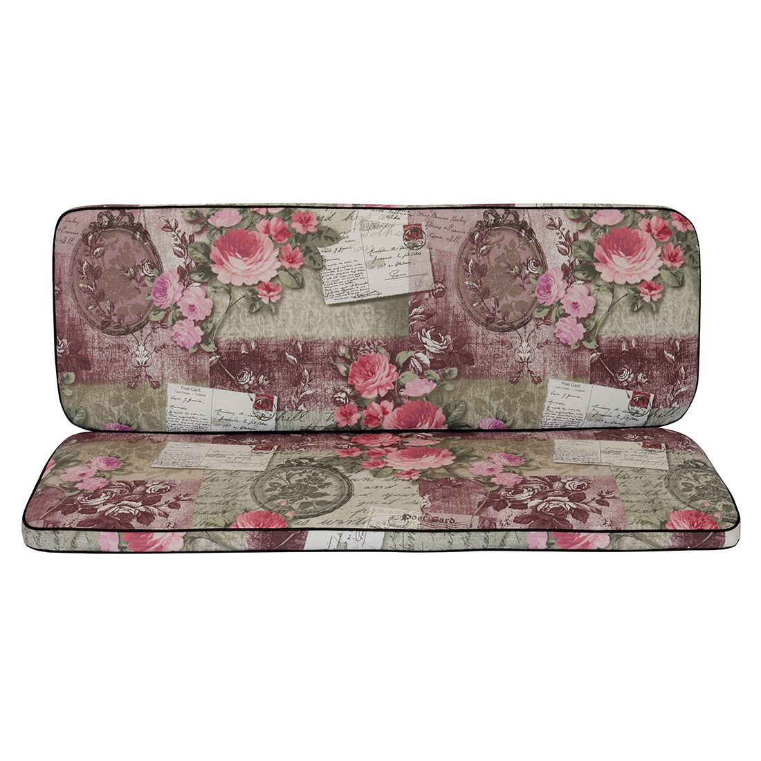 Benkepute Romeo 109x97 cm bomull/polyester rosa bakside