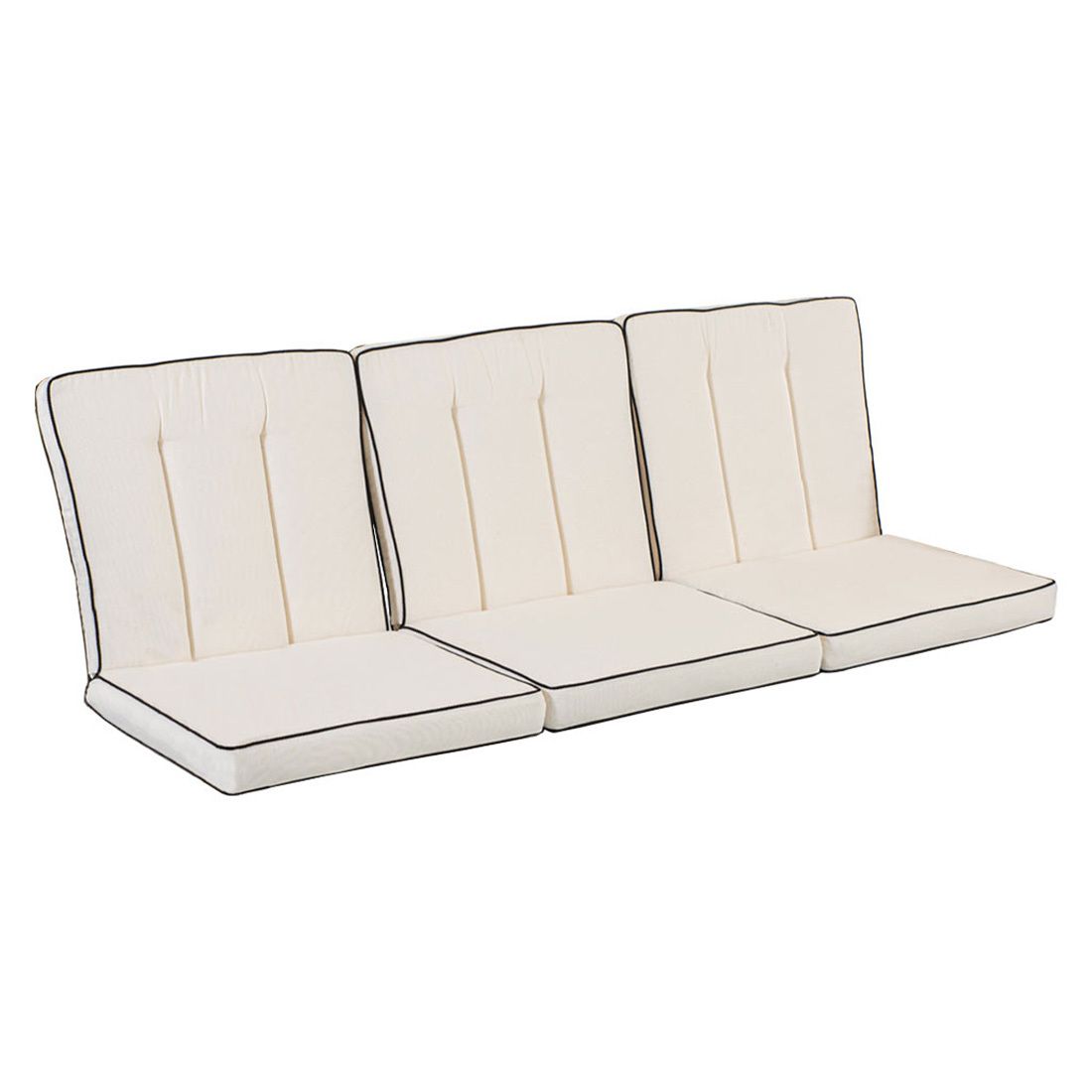 Benkepute Romeo loungebenk 165x95 cm bomull natur forfra