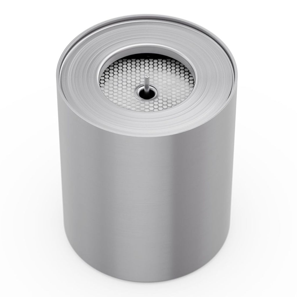 Biobrenner Spin 1200 med Eco-Ring og slukkdeksel bakside