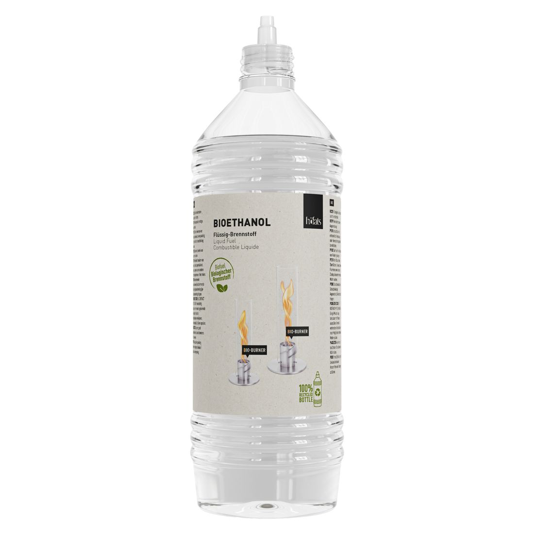 Bioetanol flytende brensel SPIN 1 liter - höfats bakside